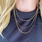 Mondsee 18k Gold Filled 2.5mm Flat Figaro Chain | 18k Gold Filled Jewelry