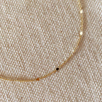 Mondsee 18k Gold Filled 1mm Curb Bracelet With Pressed Details | 18k Gold Filled Jewelry