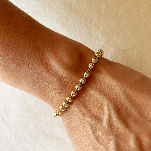 Mondsee 18k Gold Filled 4.5mm Beaded Bracelet | 18k Gold Filled Jewelry