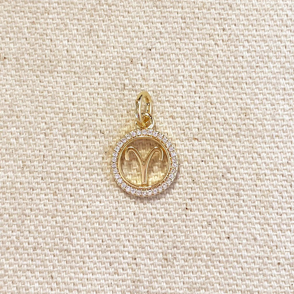 Mondsee 18k Gold Filled Mini Aries Zodiac Pendant | 18k Gold Filled Jewelry