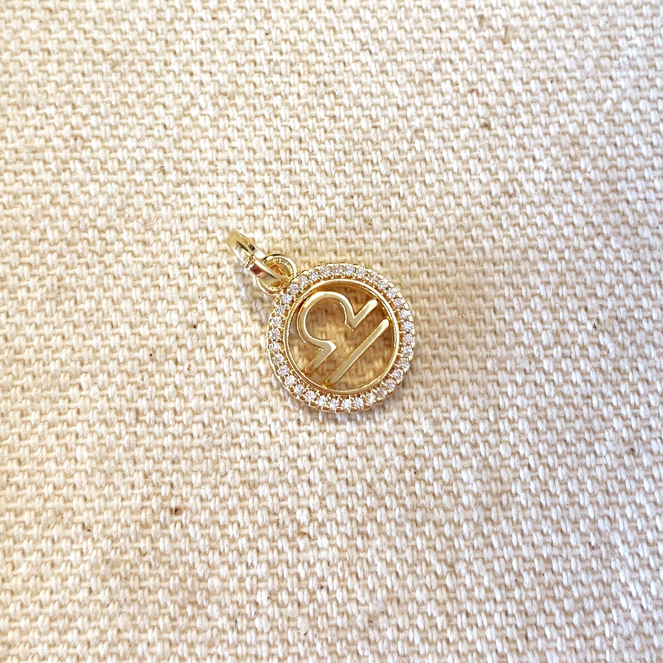 Mondsee 18k Gold Filled Mini Libra Zodiac Pendant | 18k Gold Filled Jewelry