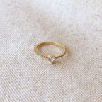 Mondsee 18k Gold Filled Vintage Mini Heart Stackable Band Ring | 18k Gold Filled Jewelry