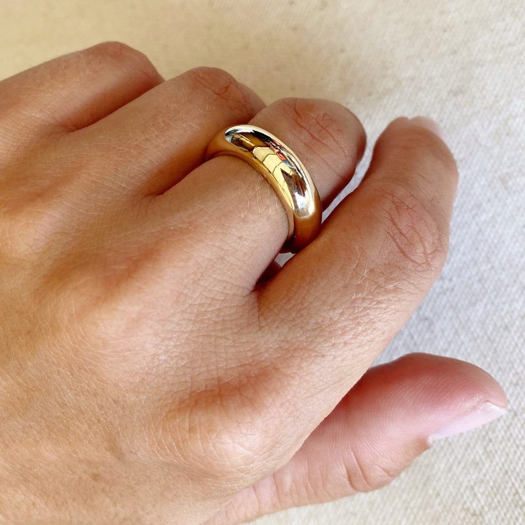 Mondsee 18k Gold Filled Chunky Rounded Band Ring | 18k Gold Filled Jewelry