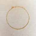 Mondsee 18k Gold Filled Pressed Detail Chain Anklet | 18k Gold Filled Jewelry