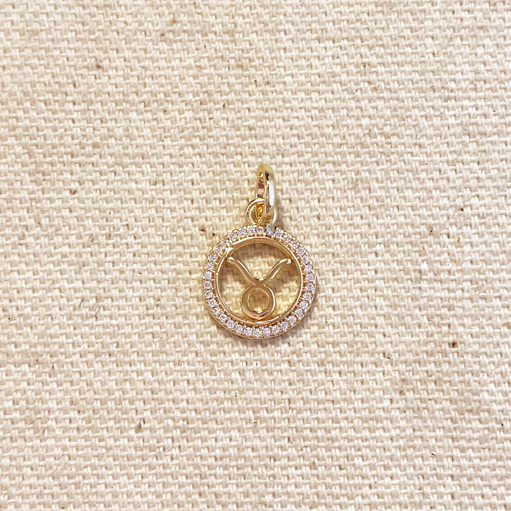 Mondsee 18k Gold Filled Mini Taurus Zodiac Pendant | 18k Gold Filled Jewelry
