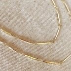 Mondsee 18k Gold Filled 1mm Diamond Cut Straw Chain | 18k Gold Filled Jewelry
