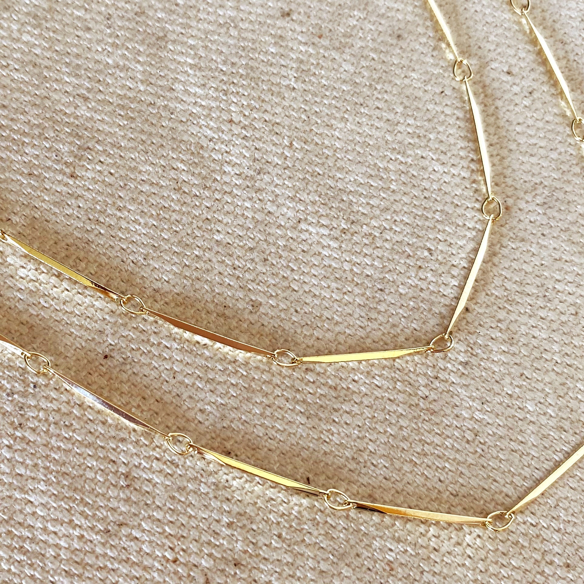 Mondsee 18k Gold Filled 1mm Diamond Cut Straw Chain | 18k Gold Filled Jewelry