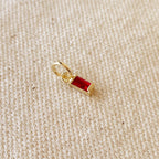 Mondsee 18k Gold Filled Baguette Birthstone Charm | 18k Gold Filled Jewelry