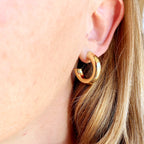 Mondsee 18k Gold Filled 25mm Chubby C-Hoop Earrings | 18k Gold Filled Jewelry