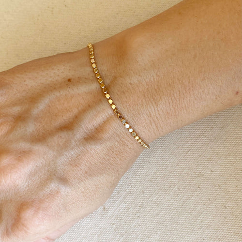 Mondsee 18k Gold Filled 2mm Dot Ball Bracelet | 18k Gold Filled Jewelry