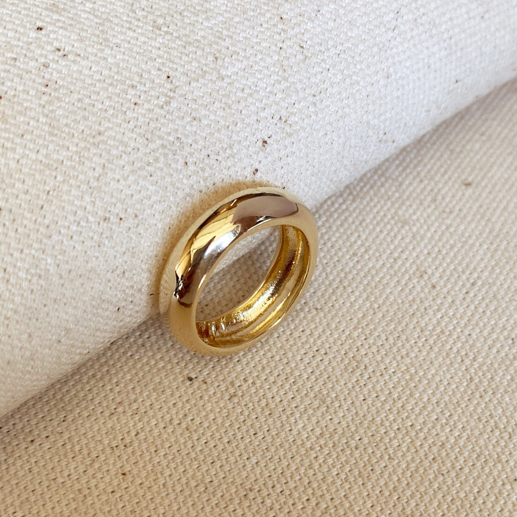 Mondsee 18k Gold Filled Chunky Rounded Band Ring | 18k Gold Filled Jewelry