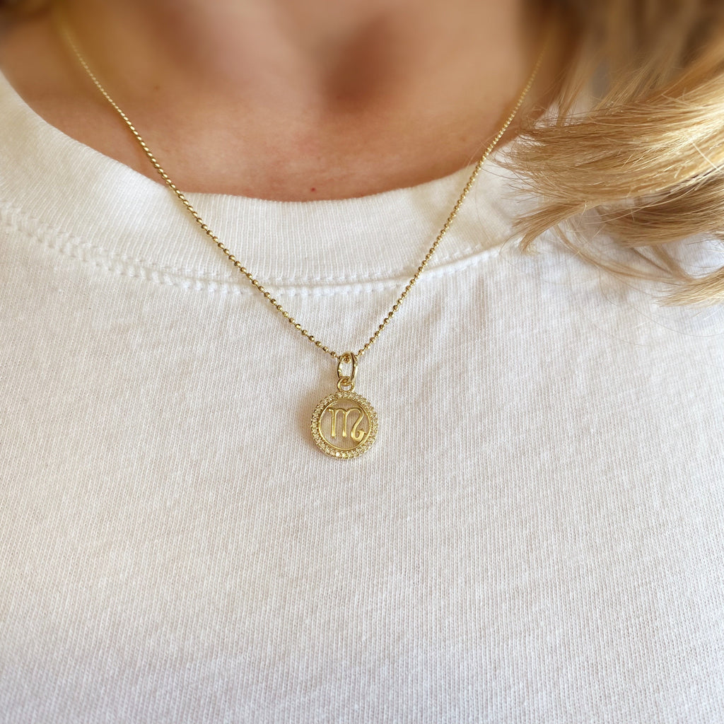 Mondsee 18k Gold Filled Mini Scorpio Zodiac Pendant | 18k Gold Filled Jewelry
