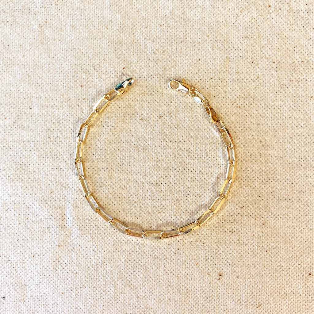 Mondsee 18k Gold Filled Paperclip Link Bracelet | 18k Gold Filled Jewelry