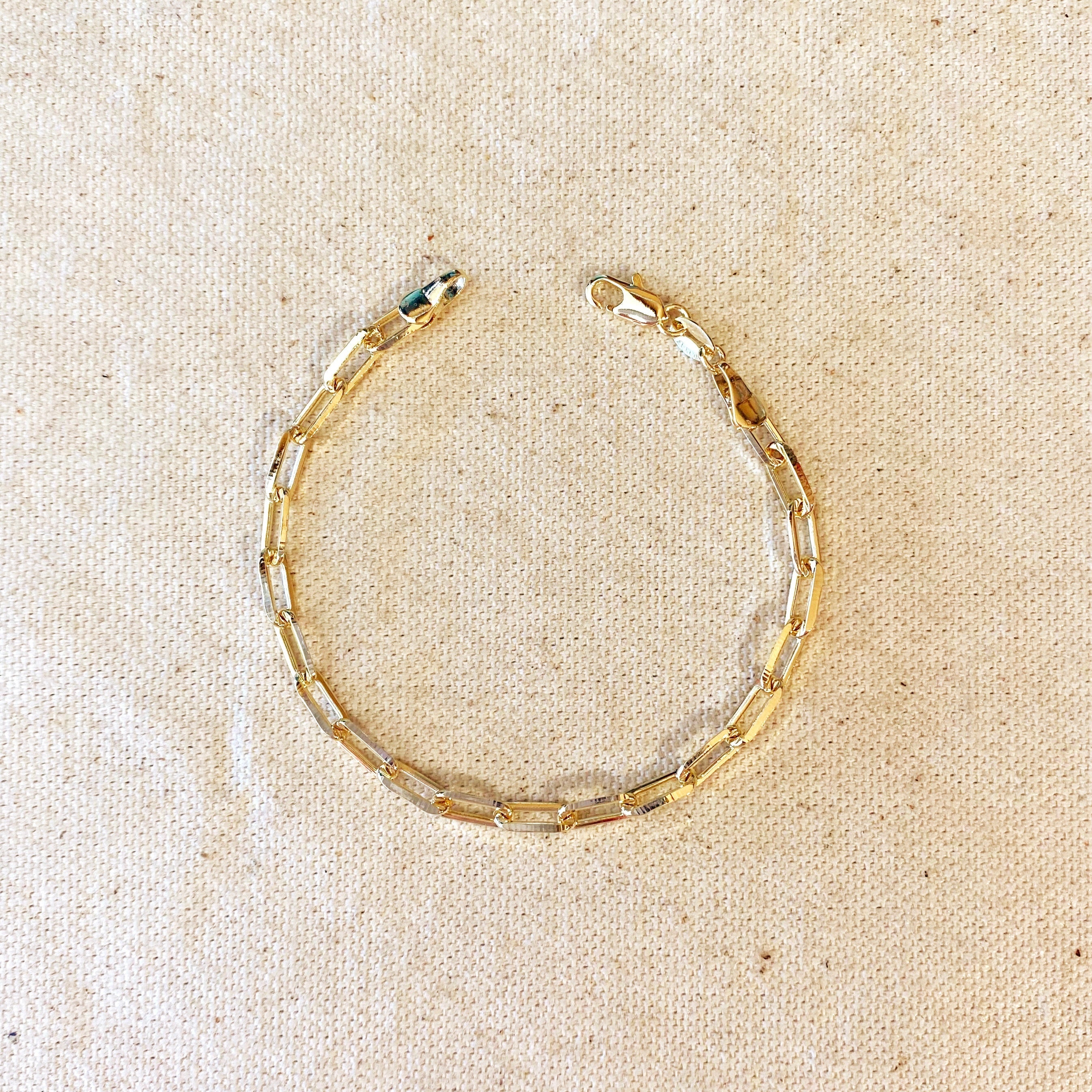 Mondsee 18k Gold Filled Paperclip Link Bracelet | 18k Gold Filled Jewelry