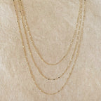 Mondsee 18k Gold Filled 1mm Curb Chain With Pressed Details | 18k Gold Filled Jewelry