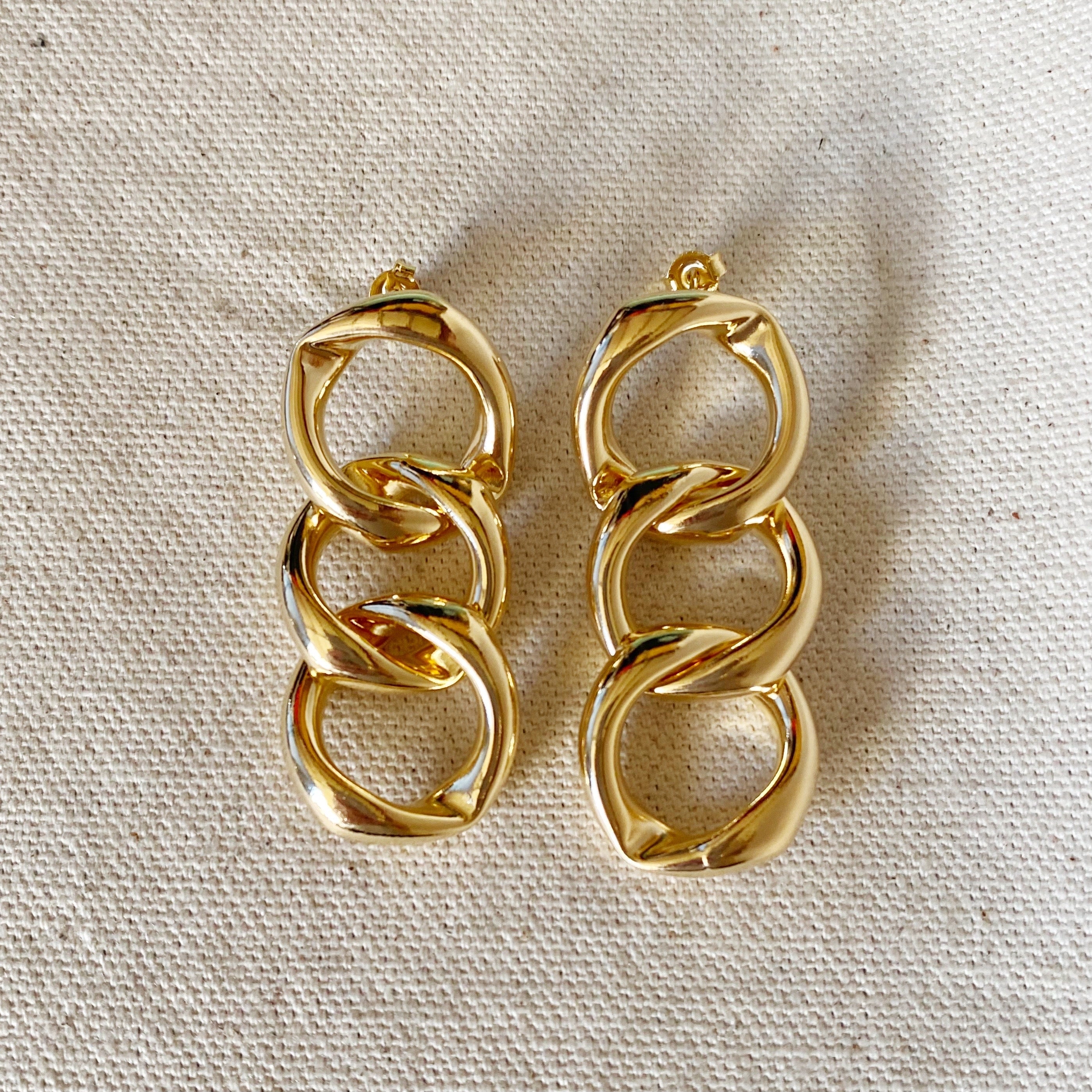 Mondsee 18k Gold Filled Chain Drop Earrings | 18k Gold Filled Jewelry