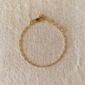 Mondsee 18k Gold Filled 1mm Spaced Beaded Bracelet | 18k Gold Filled Jewelry