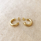 18k Gold Filled Mini Chubby C Hoop