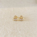 18k Gold Filled Geometric Stud Earrings