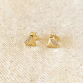 Mondsee 18k Gold Filled Diamond Shape Cubic Zirconia Stud Earrings | 18k Gold Filled Jewelry