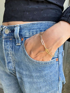 Mondsee 18k Gold Filled Classic Paperclip Bracelet | 18k Gold Filled Jewelry