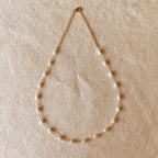Mondsee 18k Gold Filled Oval Shaped Pearl Necklace | 18k Gold Filled Jewelry