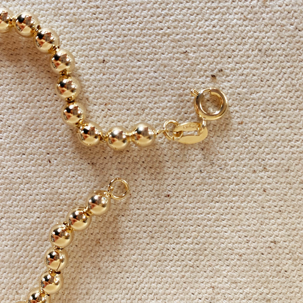 Mondsee 18k Gold Filled 4.5mm Beaded Bracelet | 18k Gold Filled Jewelry