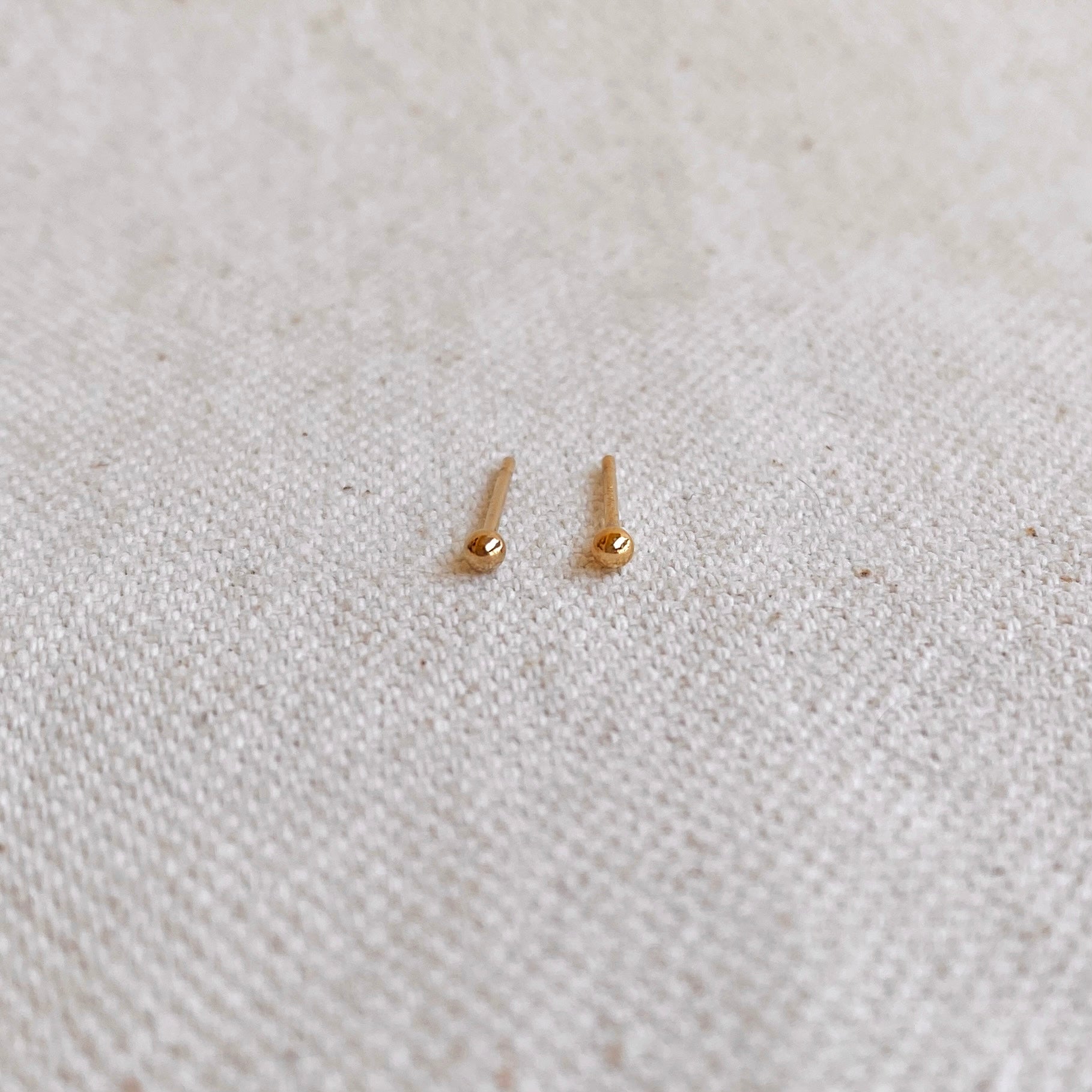 Mondsee 14k Gold Filled 2.0mm Ball Stud Earrings | 18k Gold Filled Jewelry