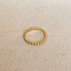 Mondsee 18k Gold Filled Beaded Band Ring | 18k Gold Filled Jewelry
