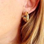 Mondsee 18k Gold Filled 25mm Chubby C-Hoop Earrings | 18k Gold Filled Jewelry