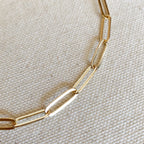 Mondsee 18k Gold Filled Classic Paperclip Chain Anklet | 18k Gold Filled Jewelry