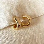 Mondsee 18k Gold Filled Chubby Half-Hoop Earrings | 18k Gold Filled Jewelry