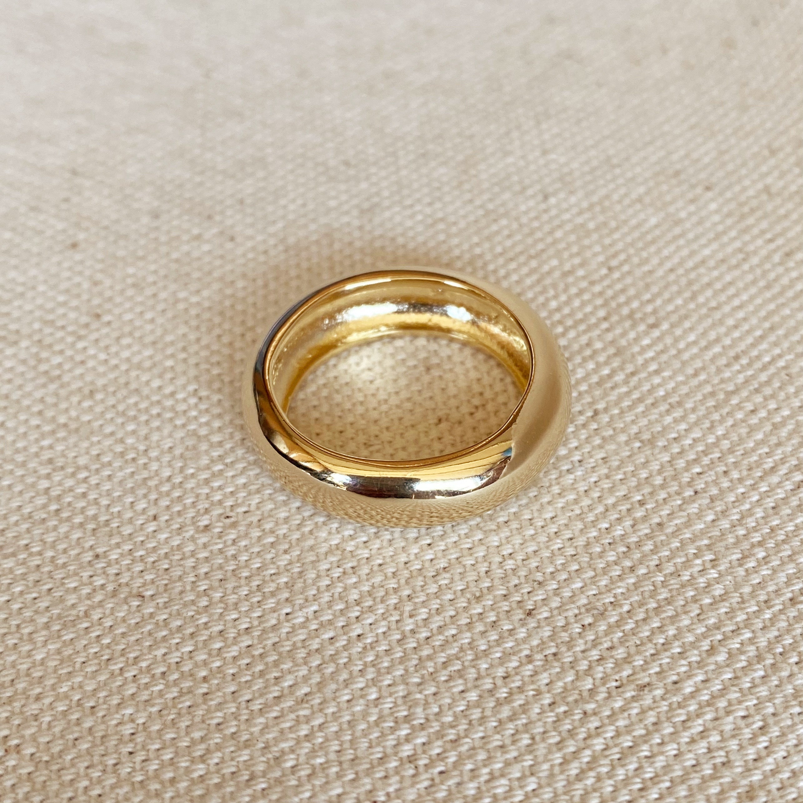Mondsee 18k Gold Filled Chunky Rounded Band Ring | 18k Gold Filled Jewelry