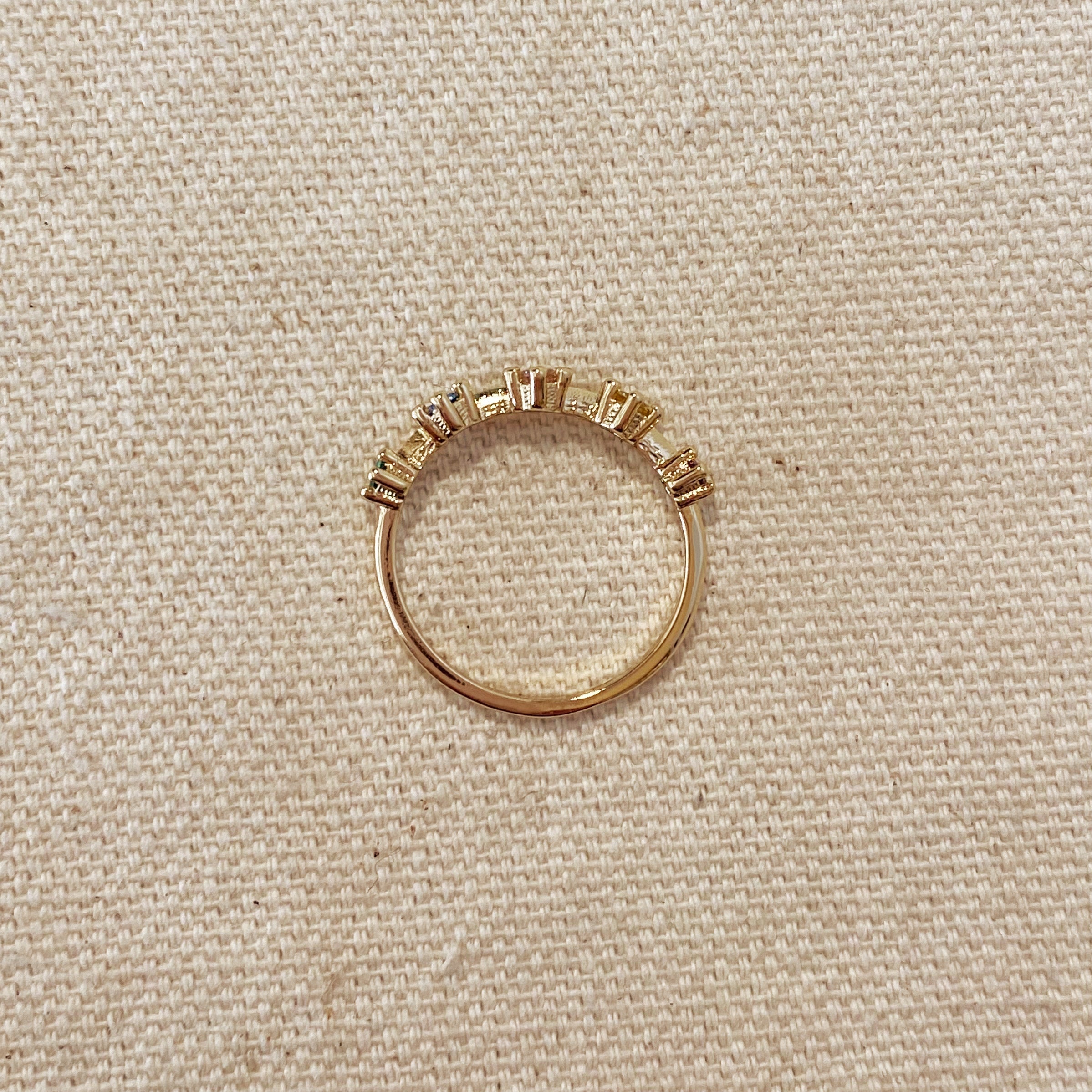 Mondsee 18k Gold Filled Delicate Pastel Colored Cubic Zirconia Ring | 18k Gold Filled Jewelry