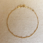 Mondsee 18k Gold Filled Satellite Chain Anklet | 18k Gold Filled Jewelry