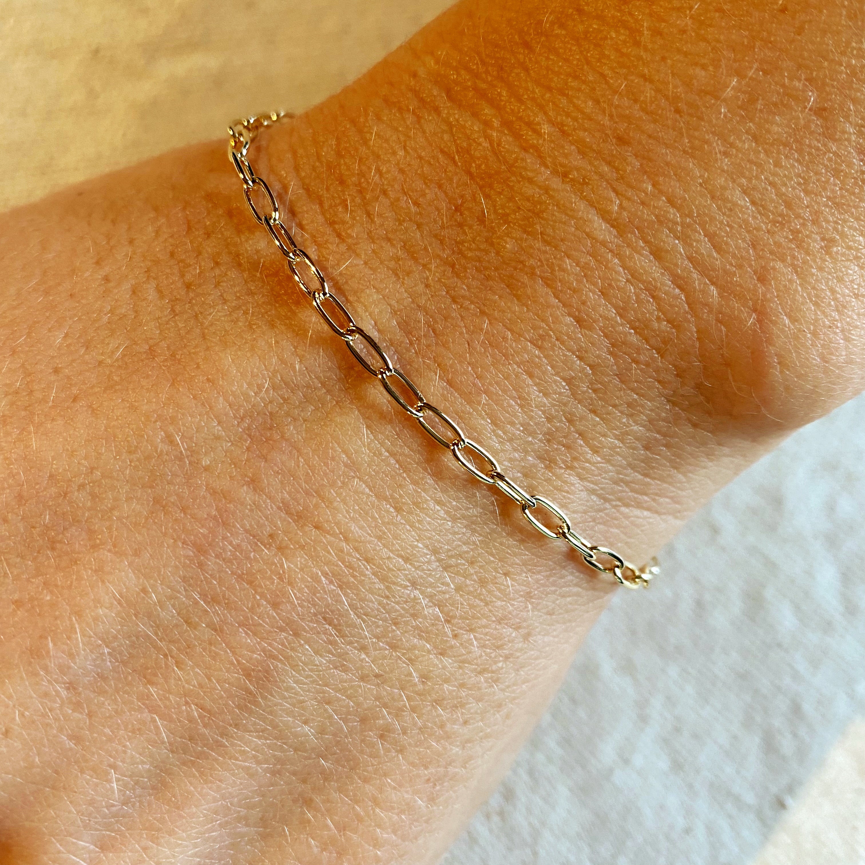 Mondsee 18k Gold Filled 2.5mm Cable Link Bracelet | 18k Gold Filled Jewelry