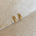 GoldFi 18k Gold Filled Rugged Petite Clicker Hoop Earrings