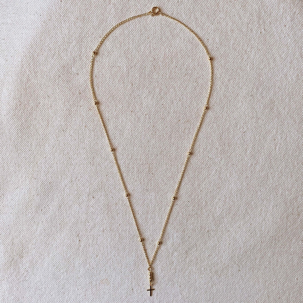 Mondsee 18k Gold Filled Simple Cross Necklace | 18k Gold Filled Jewelry