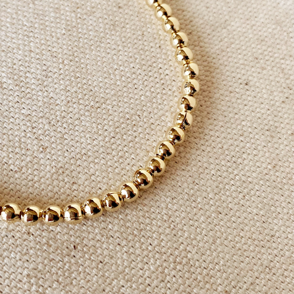 Mondsee 18k Gold Filled 3.5mm Beaded Bracelet | 18k Gold Filled Jewelry