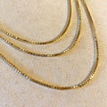 Mondsee 18k Gold Filled 2.0 mm Box Chain Necklace | 18k Gold Filled Jewelry