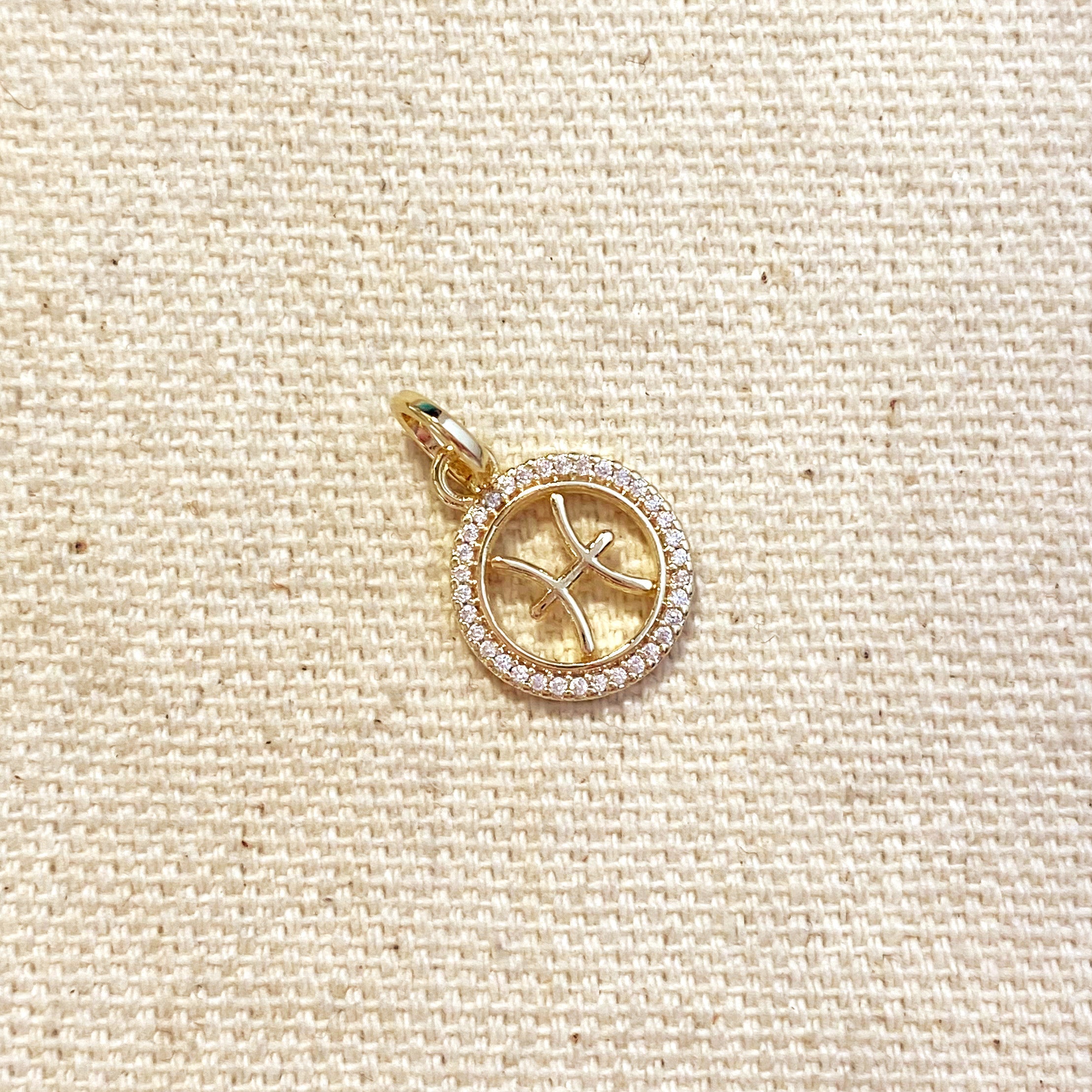 Mondsee 18k Gold Filled Mini Pisces Zodiac Pendant | 18k Gold Filled Jewelry