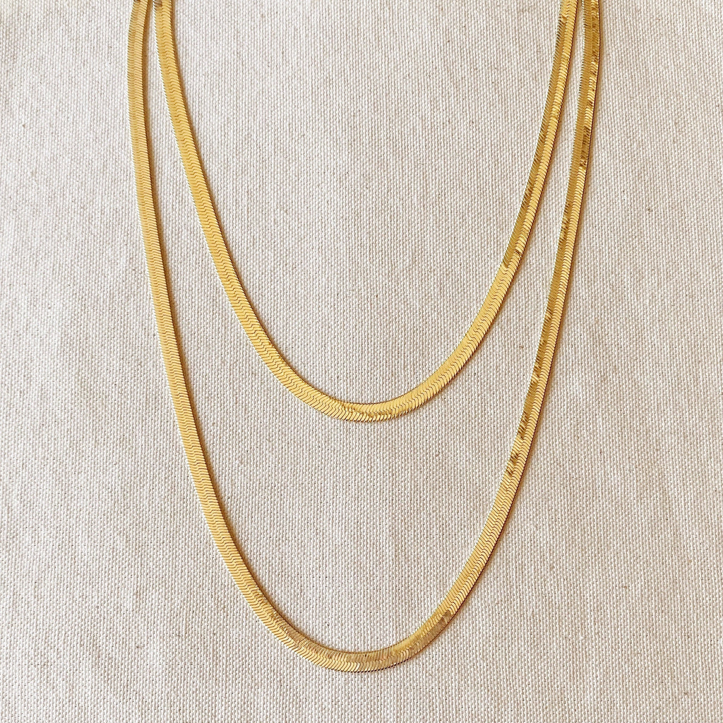 Mondsee 18k Gold Filled 6.0mm Herringbone Chain | 18k Gold Filled Jewelry