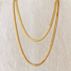 Mondsee 18k Gold Filled 6.0mm Herringbone Chain | 18k Gold Filled Jewelry