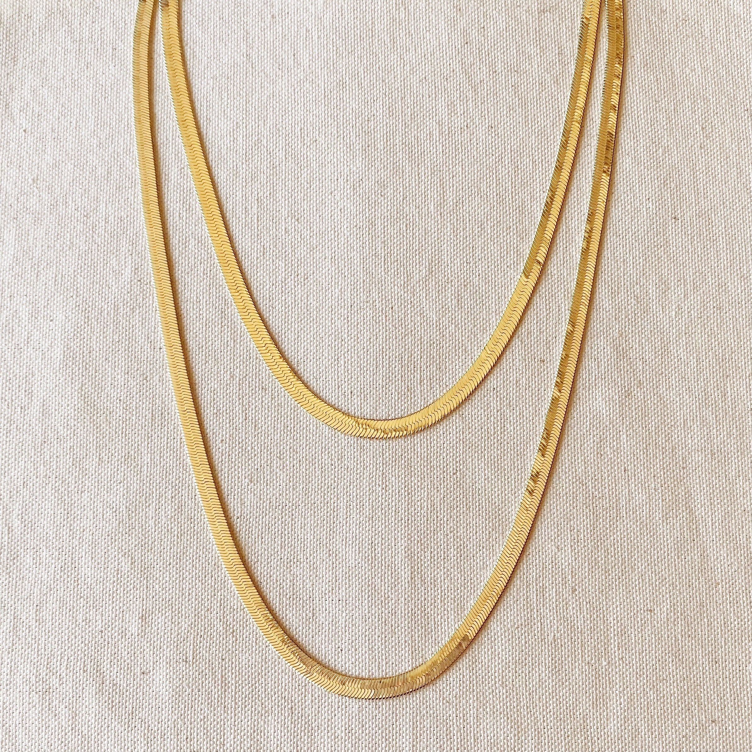 Mondsee 18k Gold Filled 6.0mm Herringbone Chain | 18k Gold Filled Jewelry