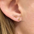 Mondsee 14k Gold Filled 2.0mm Ball Stud Earrings | 18k Gold Filled Jewelry