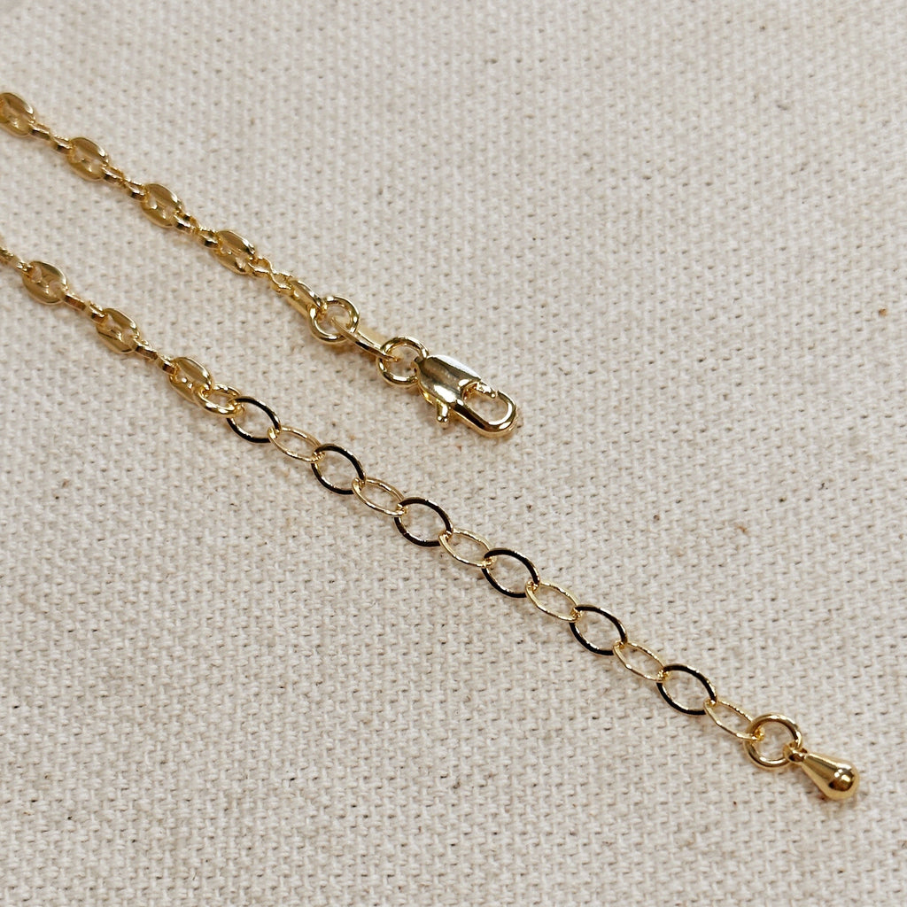 Mondsee 18k Gold Filled 3mm Mini Puffy Links Chain | 18k Gold Filled Jewelry