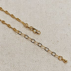 Mondsee 18k Gold Filled 3mm Mini Puffy Links Chain | 18k Gold Filled Jewelry