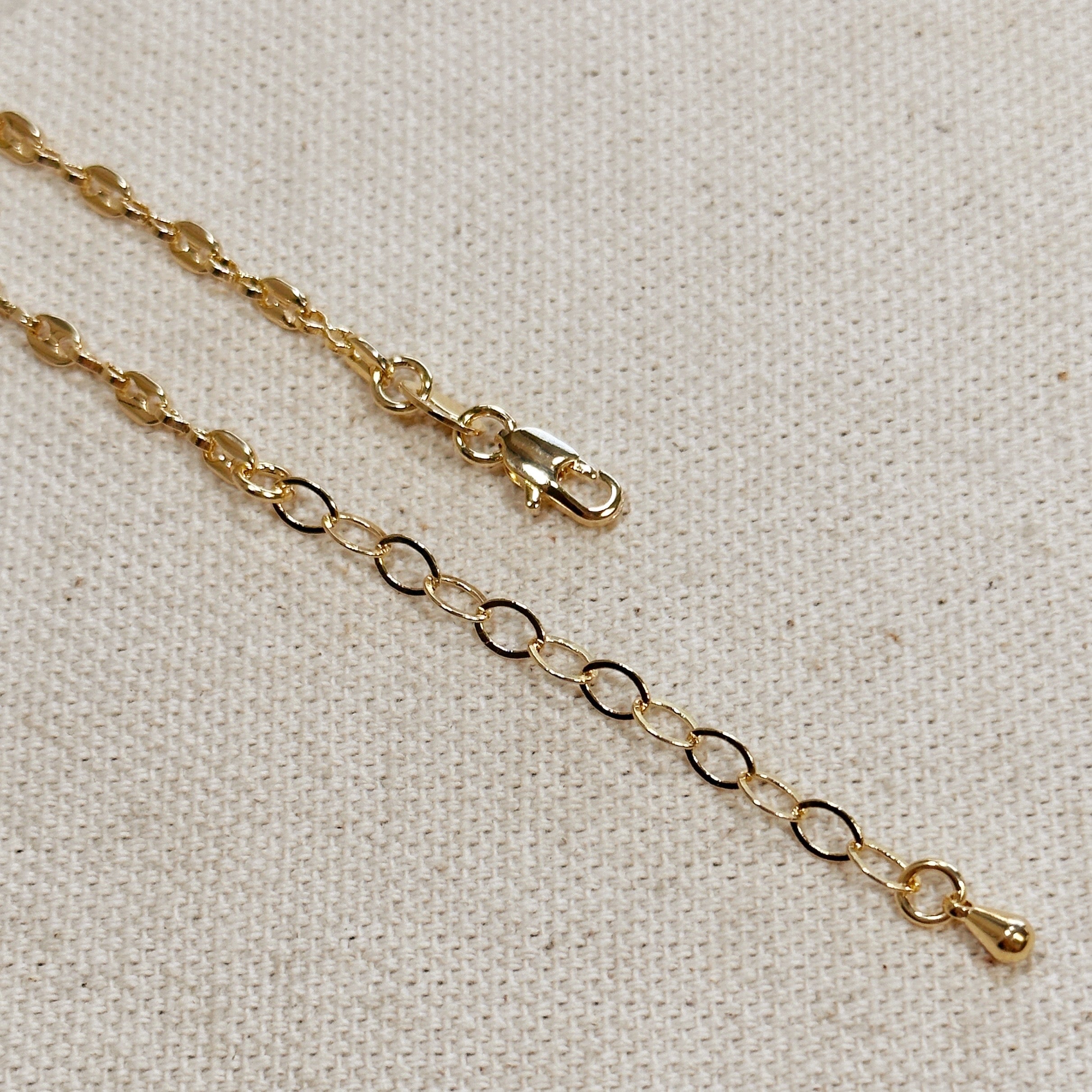 Mondsee 18k Gold Filled 3mm Mini Puffy Links Chain | 18k Gold Filled Jewelry