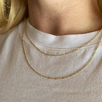 Mondsee 18k Gold Filled Beaten Figaro Chain | 18k Gold Filled Jewelry