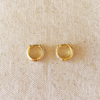 Mondsee 18k Gold Filled 13mm Cubic Zirconia Clicker Hoop Earrings | 18k Gold Filled Jewelry